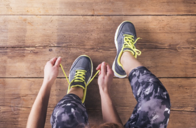 Putting on Shoes, Exercise, Running, Workout - Shutterstock