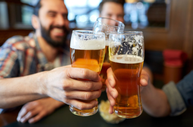 Friends Drinking Beer 