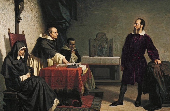 Galileo facing the Roman Inquisition