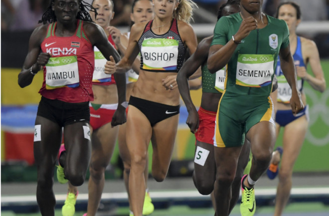 Caster Semenya (right) competes during the 2016 Summer Olympics in Rio de Janeiro. (Credit: CP DC Press/Shutterstock)