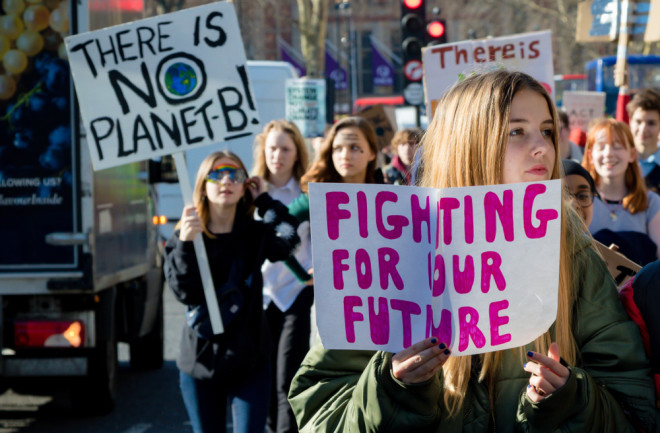 climate change protestors - shutterstock