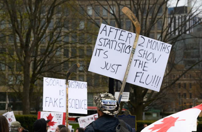 Anti-COVID lockdown protest - Shutterstock