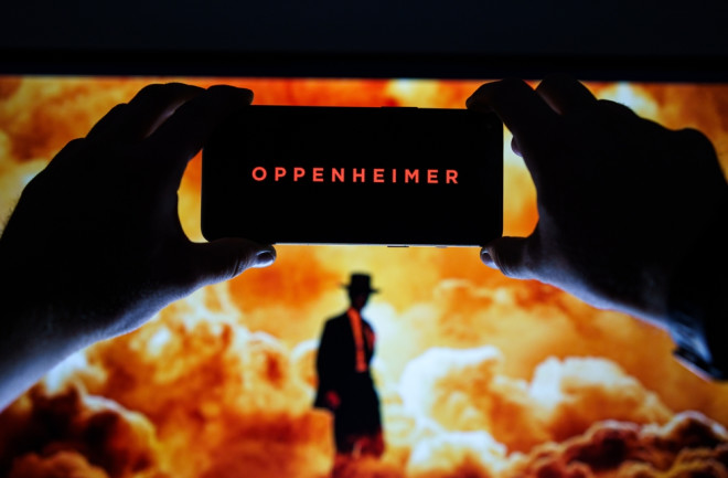 Oppenheimer movie logo and poster