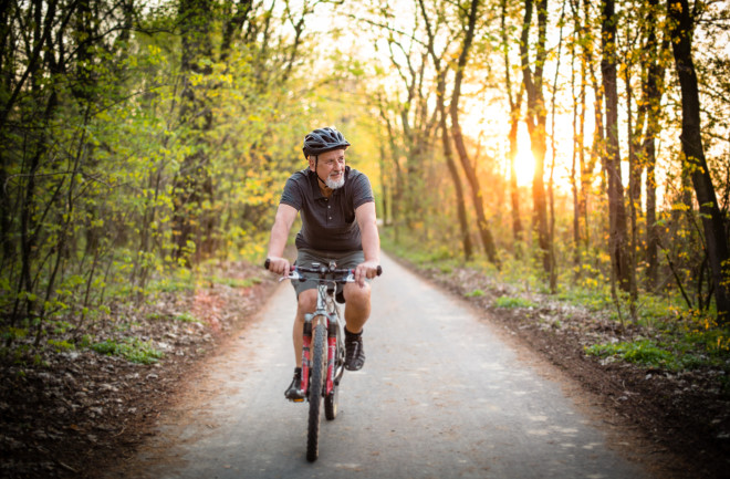 Exercise (riding a bike) can help prevent dementia