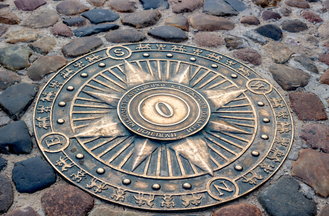 A public compass in Kaluga, Russia