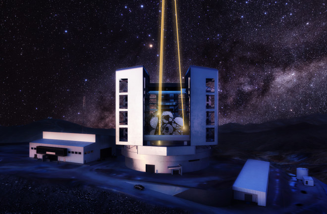 Telescope-Exterior-Rendering-with-Lasers