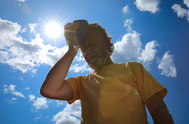 Man with heat stroke